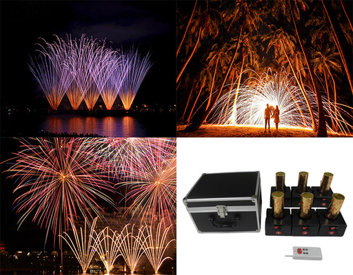 Sistema di accensione di fuochi d'artificio a fonte fredda a effetto speciale professionale
