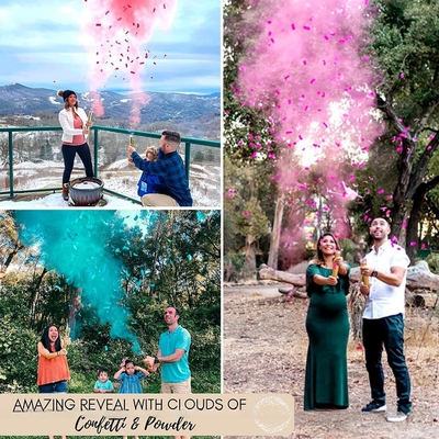 Pink Party Time Confetti Shooter biodegradabile per il matrimonio di compleanno