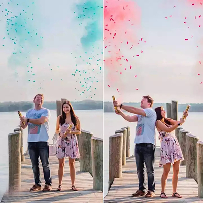 Polvere sicura rivela il genere Cannon Custom Confetti Poppers Handheld