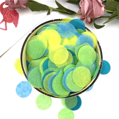 Carta di tessuto a forma rotonda multicolore speciale carta da riempimento decorativa per imballaggio festa di compleanno