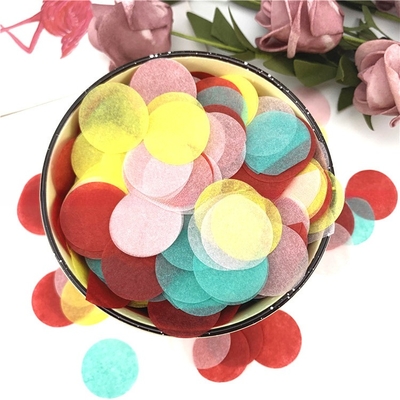 Carta di tessuto a forma rotonda multicolore speciale carta da riempimento decorativa per imballaggio festa di compleanno