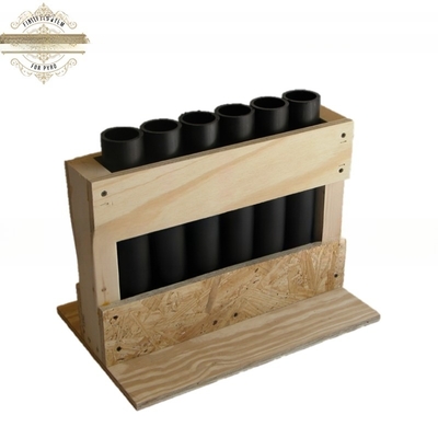 Rack per fuochi d'artificio in legno versatile