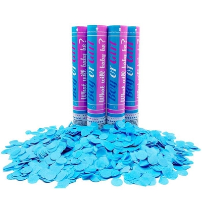Bambino rivela il sesso Confetti Cannon Blu o rosa Ragazzo o ragazza Popper Party Slip 30/45/60cm