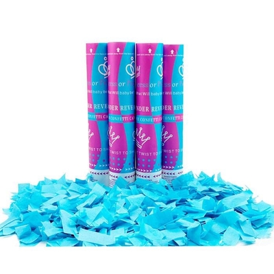 Bambino rivela il sesso Confetti Cannon Blu o rosa Ragazzo o ragazza Popper Party Slip 30/45/60cm
