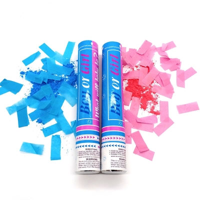 Ali Blu Rosa Confetti Biodegradabili Custom Fumo Rivelare il Genere Confetti Polvere Cannon Festa Popper Confetti