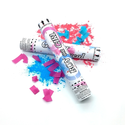 Ragazzo o ragazza rivelare il genere confetti di carta sparatutto colore corsa polvere fumo biodegradabile fiamma resistente festa popper confetti c