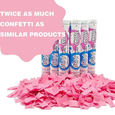Genere rivelare confetti festa popper colorato fumo Holi polvere biodegradabile fiamma a prova di fiamma festa popper confetti
