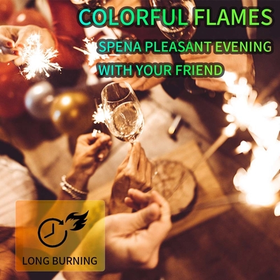 I pacchetti di cambio colore del fuoco creano uno spettacolo colorato per i vostri falò