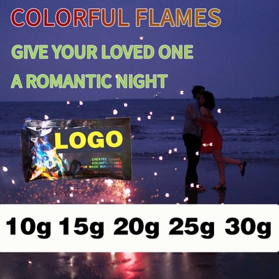 Effetti mistici Polvere magica Fiamme colorate vivaci Fuochi di giardino Camper Camini di campeggio Feste di Natale Feste di Capodanno Fuochi d'artificio