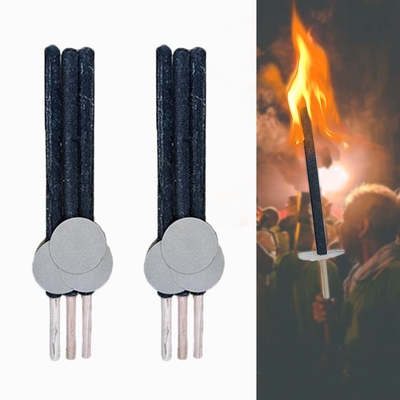 Festa di Natale Essential WAX Torcia con maniglia di legno candela da tempo di combustione professionale di 60 minuti