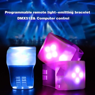 Controllo remoto personalizzato luminoso regolabile LED Light Up Bracelets NFC RFID Custom Promozionale
