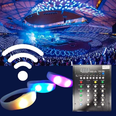 2024 DMX 512 Illuminazione Remote Controlled LED Bracelet RGB Pulseras Brasil luz gira Pulseras LED Con Control DMX