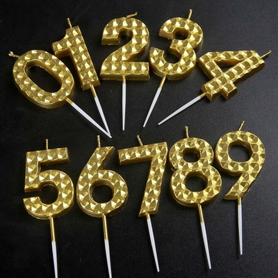 Creativo Oro Argento Diamante Superficie Candele Digitali Decorazione Di Torta Di Natale