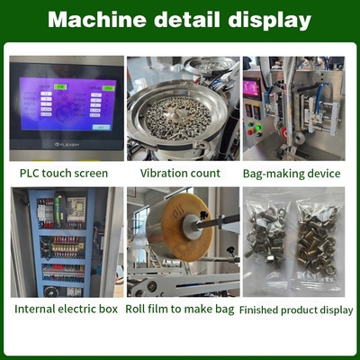 Macchina di imballaggio a vite completamente automatica due vibratori vasche hardware bullone chiodo a viti contare borsa imballaggio