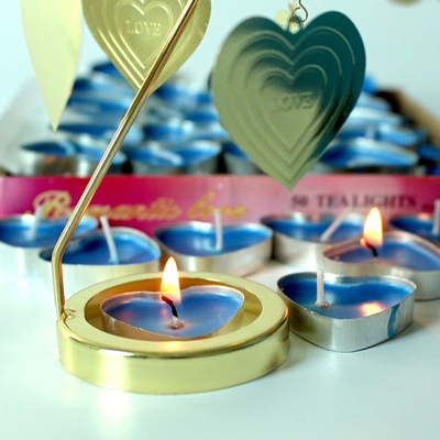 Candela di te' bianco senza fumo per la decorazione domestica
