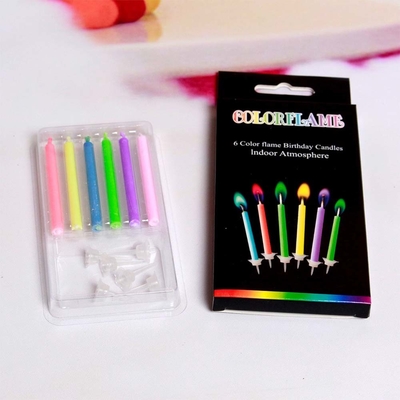 Candela creativa a fiamma arcobaleno per decorazioni di festa e feste di compleanno