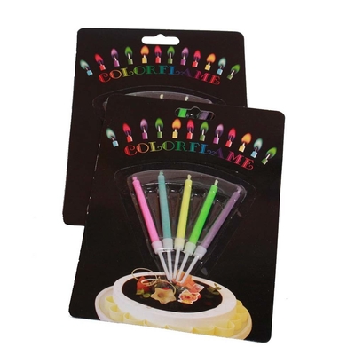 Candela creativa a fiamma arcobaleno per decorazioni di festa e feste di compleanno