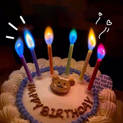 12 Conteggi Fiamme colorate Cereali di torta di compleanno Senza profumo Perfetto per il felice compleanno