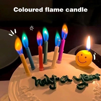 Candela creativa a fiamma arcobaleno per decorazioni di festa e feste di compleanno