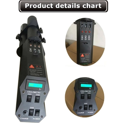 Pistola elettronica da fuochi d'artificio con spray a tre teste e design del nastro personalizzato Potenza 50W-10kw