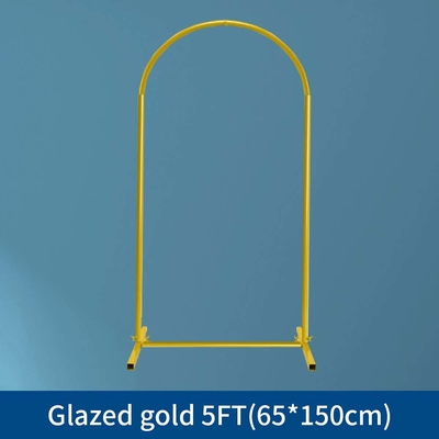 Cornice d'esposizione floreale in metallo d'oro sfondo rotondo sfondo di sposa sfondo di benvenuto sfondo di fiori arco di palloncino