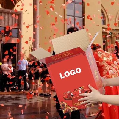 Confetti di matrimonio cannone quadrato effetto personalizzato organizzazione colorata di foglio