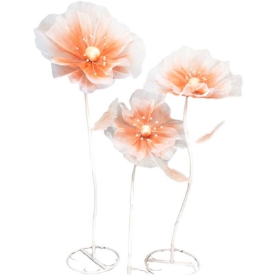 Elegante Giant Foam Peony Wedding Flower Runner con ferro elettroplato e stile moderno