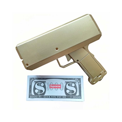Sparare denaro facendo piovere denaro pistola tiratore portatile falso distributore di bollette giocattolo personalizzato pistole elettriche soldi per la festa