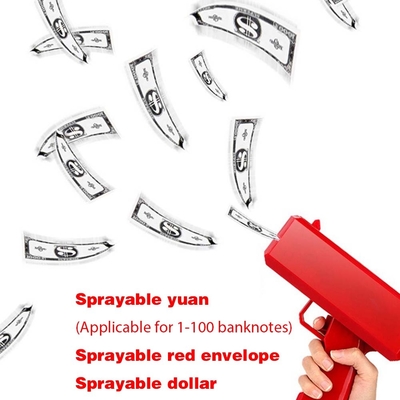 Sparare denaro facendo piovere denaro pistola tiratore portatile falso distributore di bollette giocattolo personalizzato pistole elettriche soldi per la festa