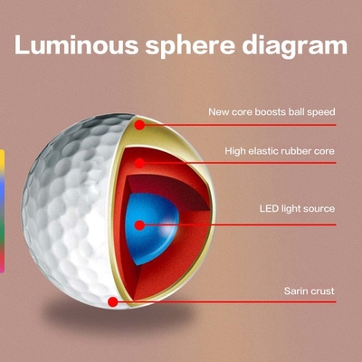 LED palla da golf personalizzata luce notturna lampeggiante palle da golf luminose per sport tema