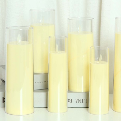 Candele di pilastro LED in plastica senza fiamma personalizzate per l'occasione del giorno del padre