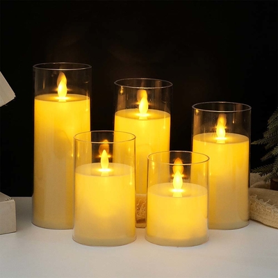 Candello lampeggiante senza fiamma per il giorno del padre in tazza acrilica a LED per la decorazione di compleanno