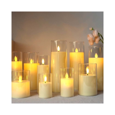 Candello lampeggiante senza fiamma per il giorno del padre in tazza acrilica a LED per la decorazione di compleanno