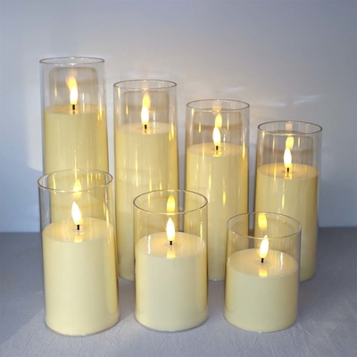 Candello lampeggiante senza fiamma per il giorno del padre in tazza acrilica a LED per la decorazione di compleanno