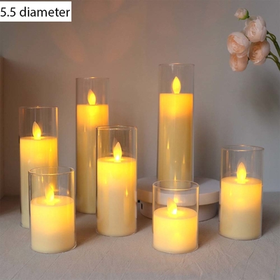 Candele di pilastro LED in plastica senza fiamma personalizzate per l'occasione del giorno del padre