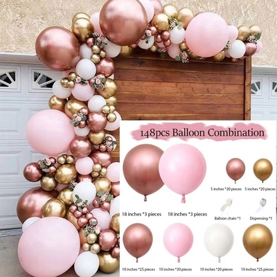 Set di palloni di arco in lattice blu rosa Set di palloni di decorazione per feste di compleanno