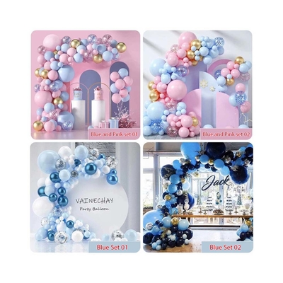 Set di palloni di arco in lattice blu rosa Set di palloni di decorazione per feste di compleanno