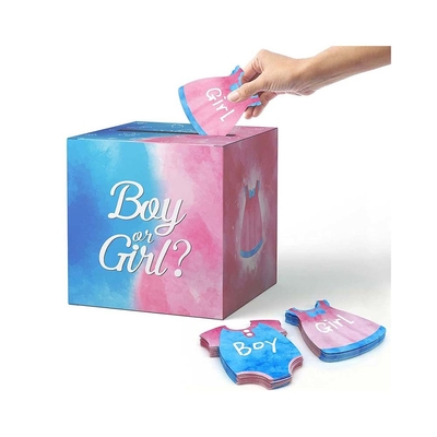 Al dettaglio Boy&amp;Girl Rivelare il genere Scatole per il voto con carta regalo per il voto per baby shower