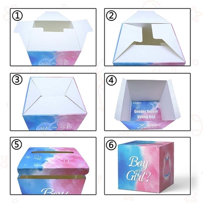Al dettaglio Boy&amp;Girl Rivelare il genere Scatole per il voto con carta regalo per il voto per baby shower