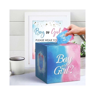 Al dettaglio Boy&amp;Girl Rivelare il genere Scatole per il voto con carta regalo per il voto per baby shower