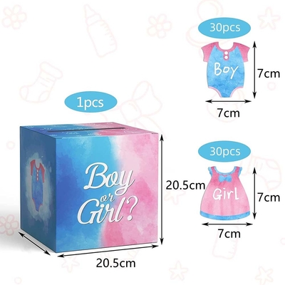 Al dettaglio Boy&amp;Girl Rivelare il genere Scatole per il voto con carta regalo per il voto per baby shower