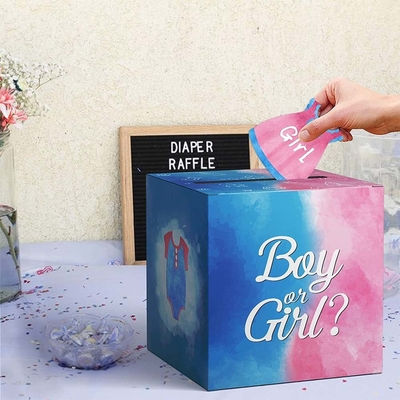 Scatola di voto per bambini Ragazzi e ragazze Scatola di gioco di voto per bambini Decorazione della festa di doccia