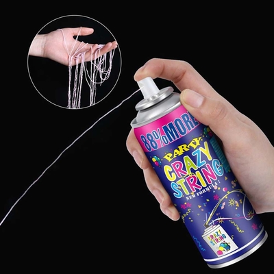 Distanza di tiro 5-8m Economico colorato Streamer e Silly Crazy String Spray per le decorazioni del festival