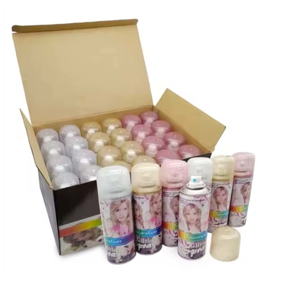 Spray Glitter Party Spray Instant Hair Color Spray Per feste Festival OEM atteso