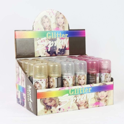 Spray Glitter Party Spray Instant Hair Color Spray Per feste Festival OEM atteso