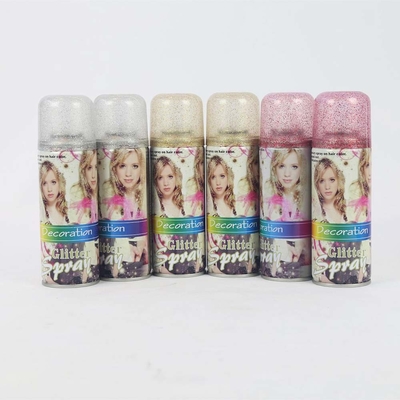 Spray Glitter Party Spray Instant Hair Color Spray Per feste Festival OEM atteso